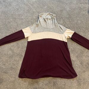 Women’s Market & Spruce Trice Colored Cowl Neck long Sleeve